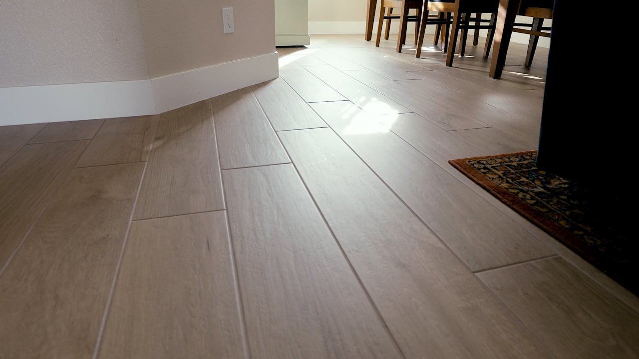 Express Flooring crew installing luxury vinyl flooring